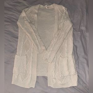 White knit cardigan!